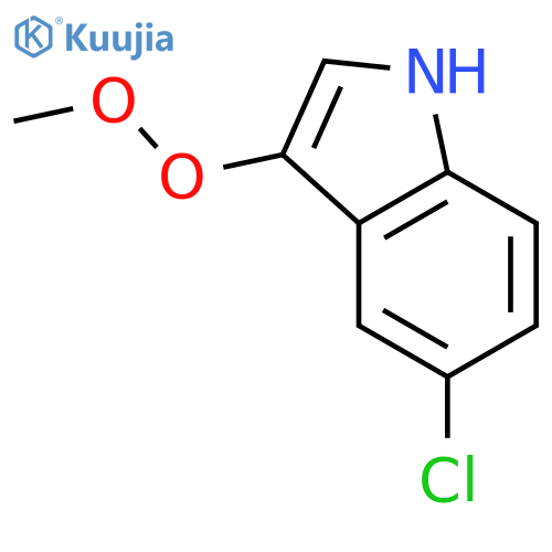1H-Indol-3-ol,5-chloro-, 3-acetate structure