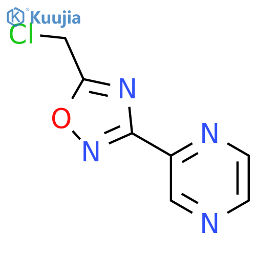 2-(5-Chloromethyl-1,2,4oxadiazol-3-yl)-pyrazine structure