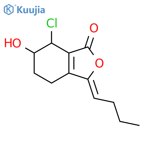 (3Z)-3-Butylidene-7-chloro-6-hydroxy-4,5,6,7-tetrahydro-2-benzofuran-1-one structure