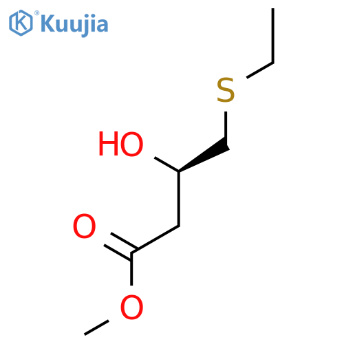 methyl (3R)-4-(ethylsulfanyl)-3-hydroxybutanoate structure