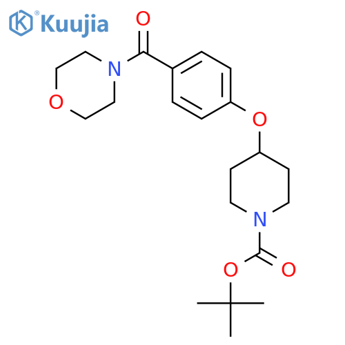 Tert-butyl 4-[4-(morpholine-4-carbonyl)phenoxy]piperidine-1-carboxylate structure