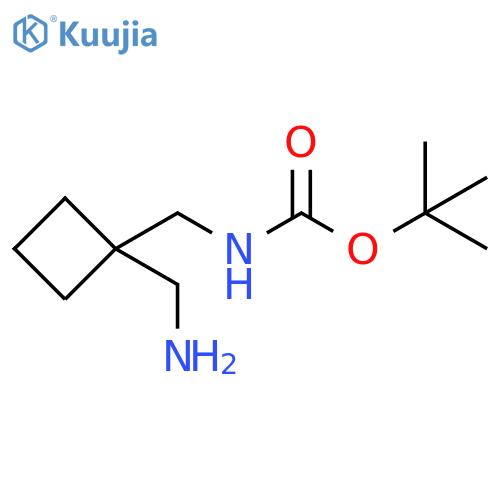 tert-butyl N-{[1-(aminomethyl)cyclobutyl]methyl}carbamate structure