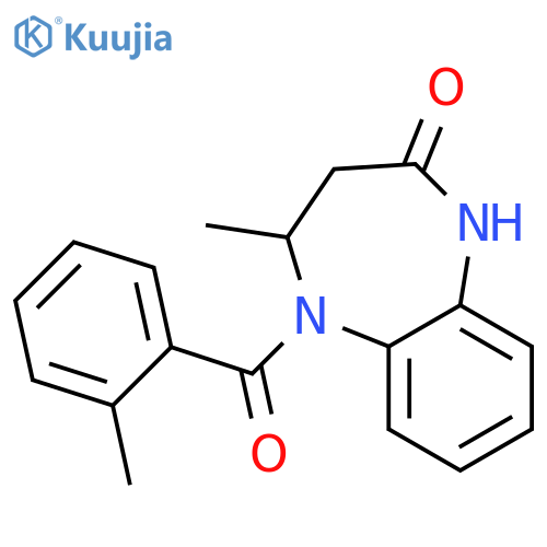 4-methyl-5-(2-methylbenzoyl)-2,3,4,5-tetrahydro-1H-1,5-benzodiazepin-2-one structure