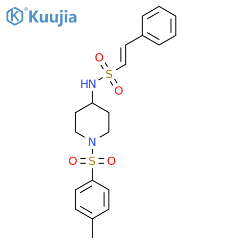 N-[1-(4-methylbenzenesulfonyl)piperidin-4-yl]-2-phenylethene-1-sulfonamide structure