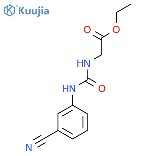 Glycine, N-[[(3-cyanophenyl)amino]carbonyl]-, ethyl ester structure
