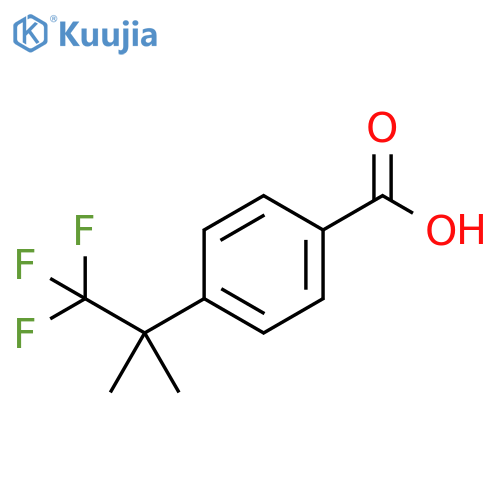 4-(1,1,1-trifluoro-2-methylpropan-2-yl)benzoic acid structure