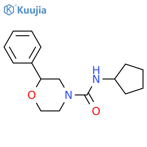 N-cyclopentyl-2-phenylmorpholine-4-carboxamide structure