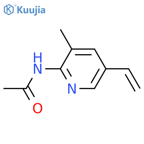 N-(5-ethenyl-3-methyl-2-pyridinyl)-Acetamide structure
