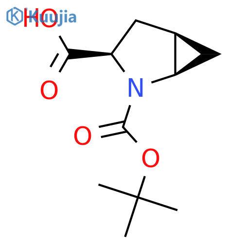 (1R,3R,5R)-2-tert-butoxycarbonyl-2-azabicyclo[3.1.0]hexane-3-carboxylic acid structure