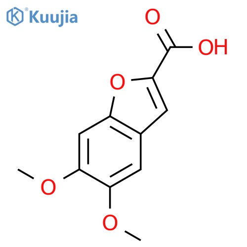 2-Benzofurancarboxylic acid, 5,6-dimethoxy- structure