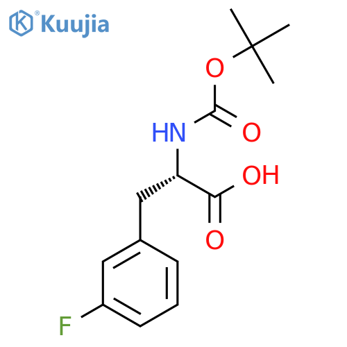 (2S)-2-[(tert-Butoxycarbonyl)amino]-3-(3-fluorophenyl)propionic acid structure