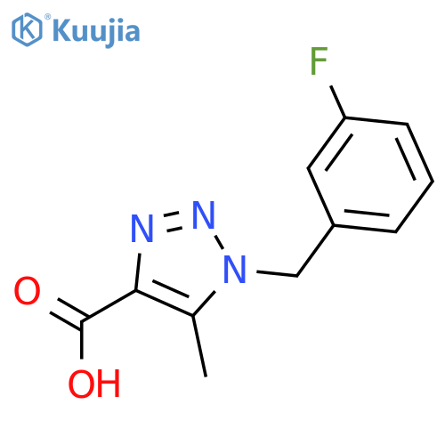 1-(3-fluorophenyl)methyl-5-methyl-1H-1,2,3-triazole-4-carboxylic acid structure