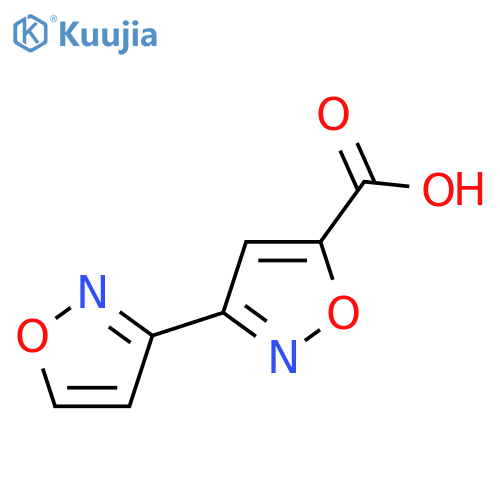 3-(1,2-oxazol-3-yl)-1,2-oxazole-5-carboxylic acid structure
