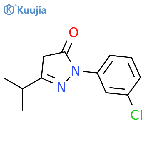1-(3-chlorophenyl)-3-(propan-2-yl)-4,5-dihydro-1H-pyrazol-5-one structure