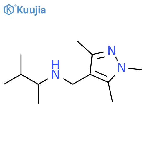 (3-methylbutan-2-yl)(trimethyl-1H-pyrazol-4-yl)methylamine structure
