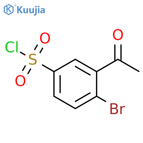 3-acetyl-4-bromobenzene-1-sulfonyl chloride structure