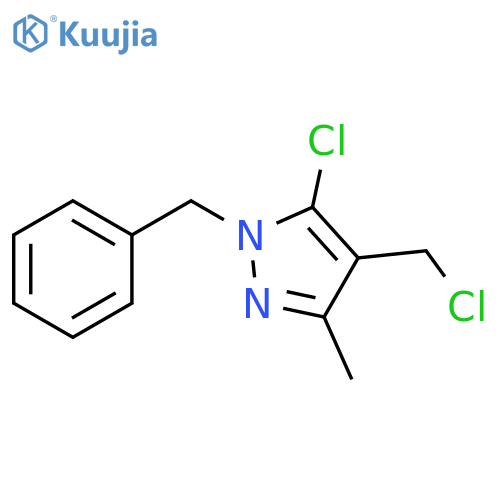1-benzyl-5-chloro-4-(chloromethyl)-3-methyl-1H-pyrazole structure