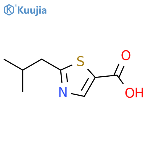 2-(2-methylpropyl)-1,3-thiazole-5-carboxylic acid structure