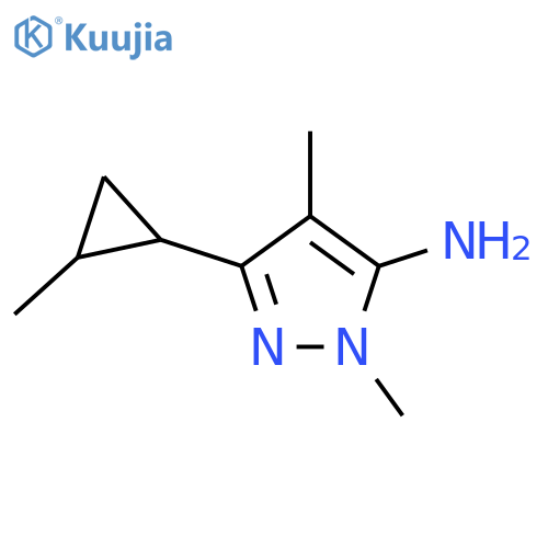 1,4-dimethyl-3-(2-methylcyclopropyl)-1H-pyrazol-5-amine structure