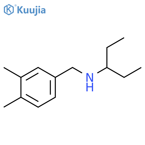 (3,4-dimethylphenyl)methyl(pentan-3-yl)amine structure