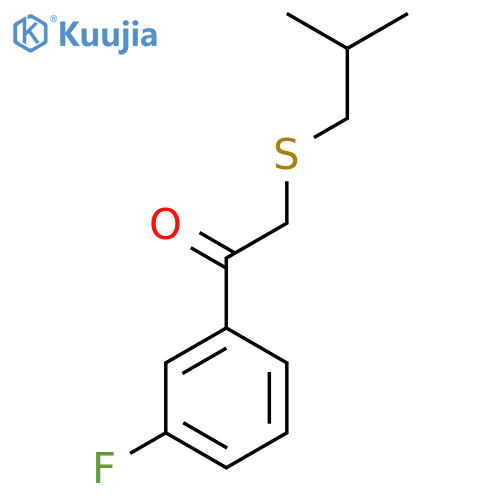 1-(3-Fluorophenyl)-2-[(2-methylpropyl)sulfanyl]ethan-1-one structure