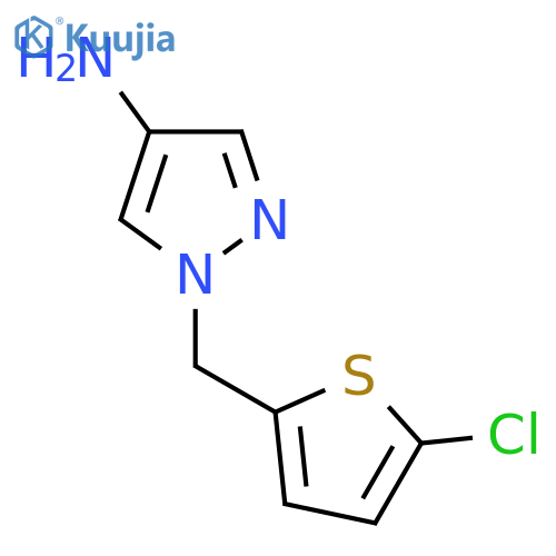1-(5-chlorothiophen-2-yl)methyl-1H-pyrazol-4-amine structure