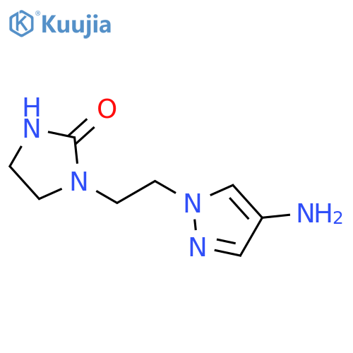 1-2-(4-Amino-1H-pyrazol-1-yl)ethylimidazolidin-2-one structure
