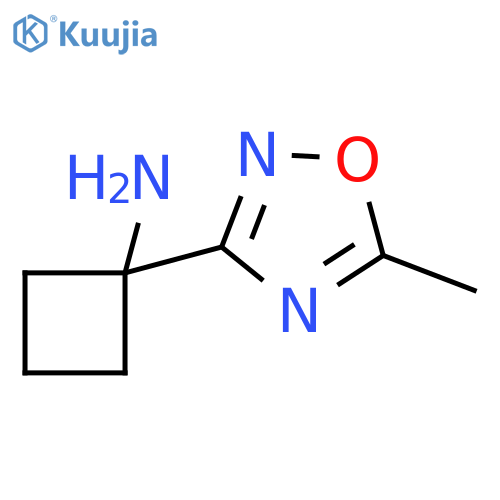 1-(5-methyl-1,2,4-oxadiazol-3-yl)cyclobutan-1-amine structure
