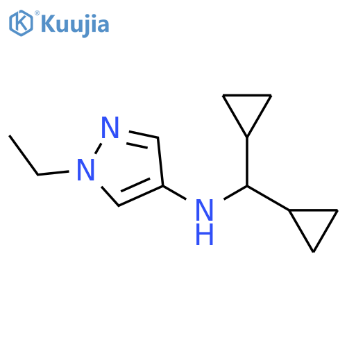 N-(dicyclopropylmethyl)-1-ethyl-1H-pyrazol-4-amine structure