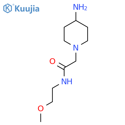 2-(4-Aminopiperidin-1-yl)-N-(2-methoxyethyl)acetamide structure