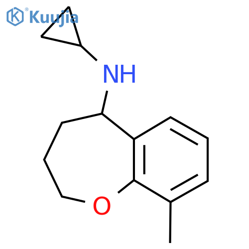 N-cyclopropyl-9-methyl-2,3,4,5-tetrahydro-1-benzoxepin-5-amine structure