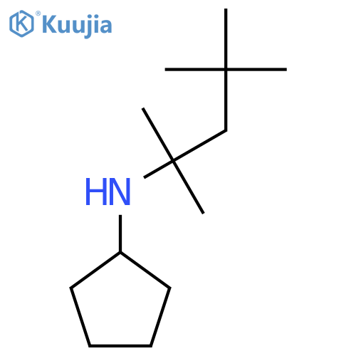 N-(2,4,4-trimethylpentan-2-yl)cyclopentanamine structure