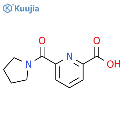 6-(pyrrolidine-1-carbonyl)pyridine-2-carboxylic acid structure