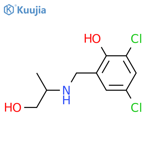 2,4-dichloro-6-{(1-hydroxypropan-2-yl)aminomethyl}phenol structure