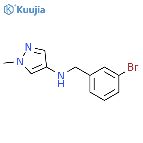 N-(3-bromophenyl)methyl-1-methyl-1H-pyrazol-4-amine structure
