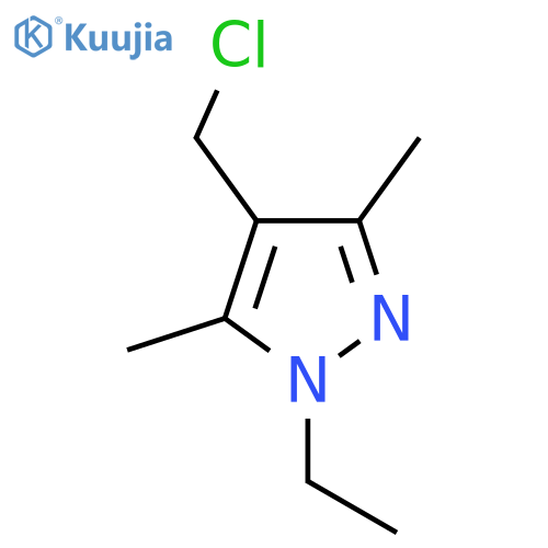 4-(chloromethyl)-1-ethyl-3,5-dimethyl-1H-pyrazole structure