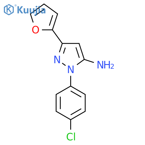 1-(4-chlorophenyl)-3-(furan-2-yl)-1H-pyrazol-5-amine structure