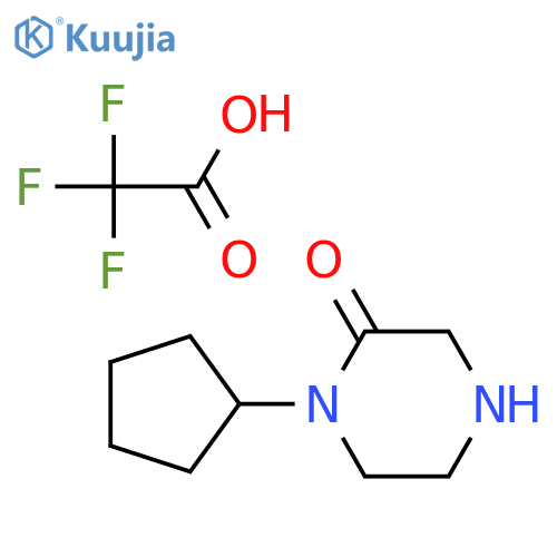 1-cyclopentyl-2-piperazinone trifluoroacetate structure
