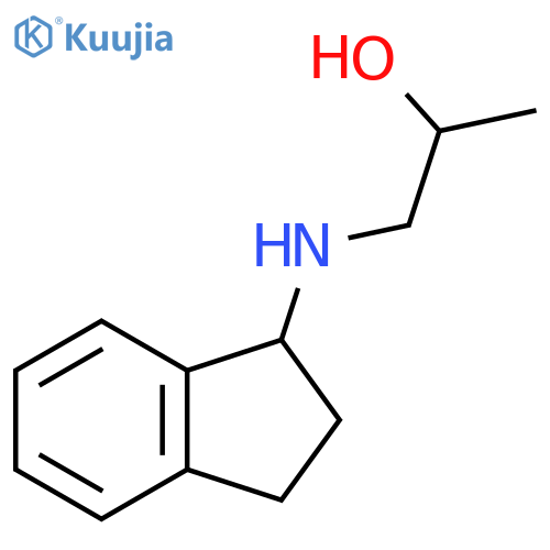1-(2,3-dihydro-1H-inden-1-yl)aminopropan-2-ol structure