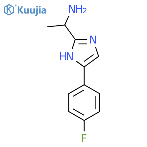 1-5-(4-fluorophenyl)-1H-imidazol-2-ylethan-1-amine structure