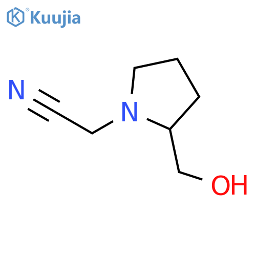 (2S)-2-(hydroxymethyl)-1-Pyrrolidineacetonitrile structure