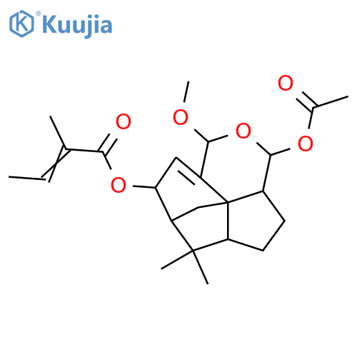 14,15-Epoxy-4-isocedrene-3,14,15-triol; (3β,14β,15α)-form, 15-Me ether, 3-angeloyl, 14-Ac structure