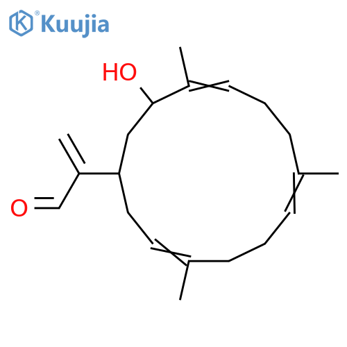 13-Hydroxy-3,7,11,15(17)-cembratetraen-16-al; (1S,3E,7E,11E,13ξ)-form structure