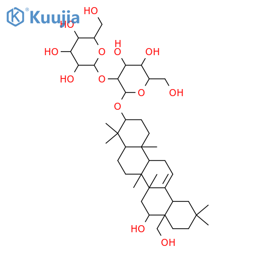 b-D-Galactopyranoside, (3b,16b)-16,28-dihydroxyolean-12-en-3-yl 2-O-b-D-glucopyranosyl- (9CI) structure