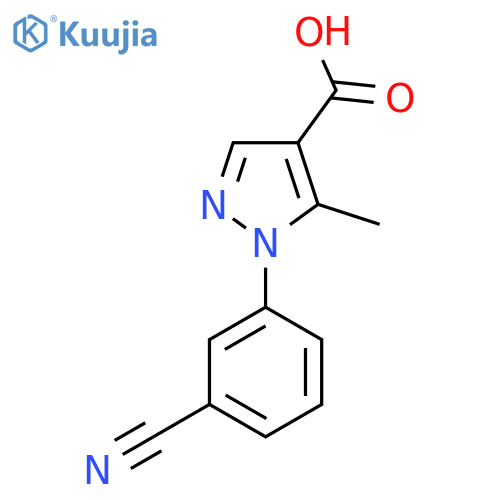 1-(3-Cyanophenyl)-5-methylpyrazole-4-carboxylic acid structure