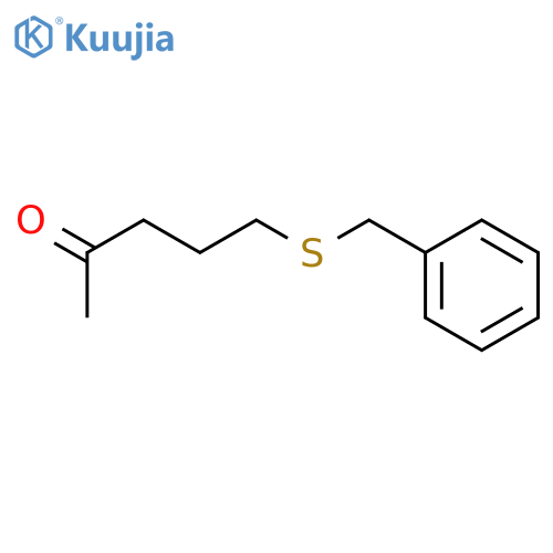 2-Pentanone, 5-[(phenylmethyl)thio]- structure