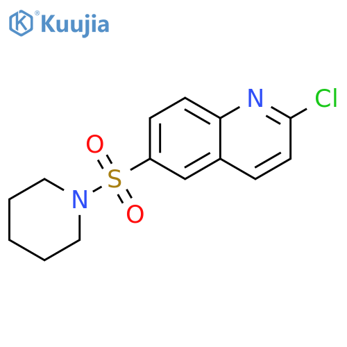 2-Chloro-6-(1-piperidinylsulfonyl)quinoline structure