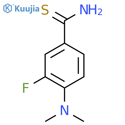 4-(dimethylamino)-3-fluorobenzene-1-carbothioamide structure