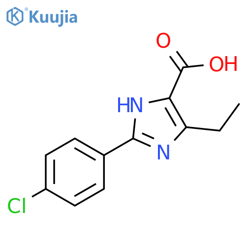 2-(4-chlorophenyl)-5-ethyl-1H-imidazole-4-carboxylic acid structure