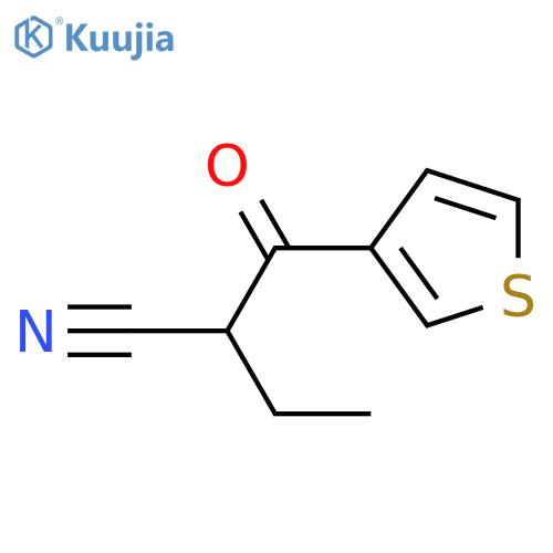 2-(thiophene-3-carbonyl)butanenitrile structure